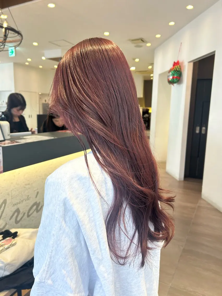 ロング カット ヘアカラー トリートメント 🕯透明感カラー/ 似合わせレイヤー🎀のヘアスタイル