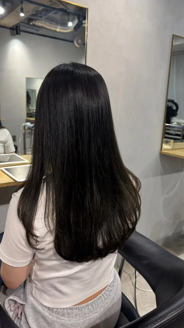 ロング カラー ヘアカラー トリートメント ヘッドスパ ヘアセット nanako/表参道 /透明感カラーのヘアスタイル