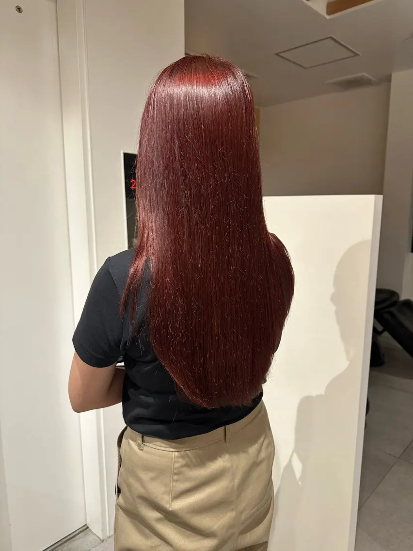 ロング カラー ブリーチ ダブルカラー カット ヘアカラー トリートメント 和田 あおいのヘアスタイル
