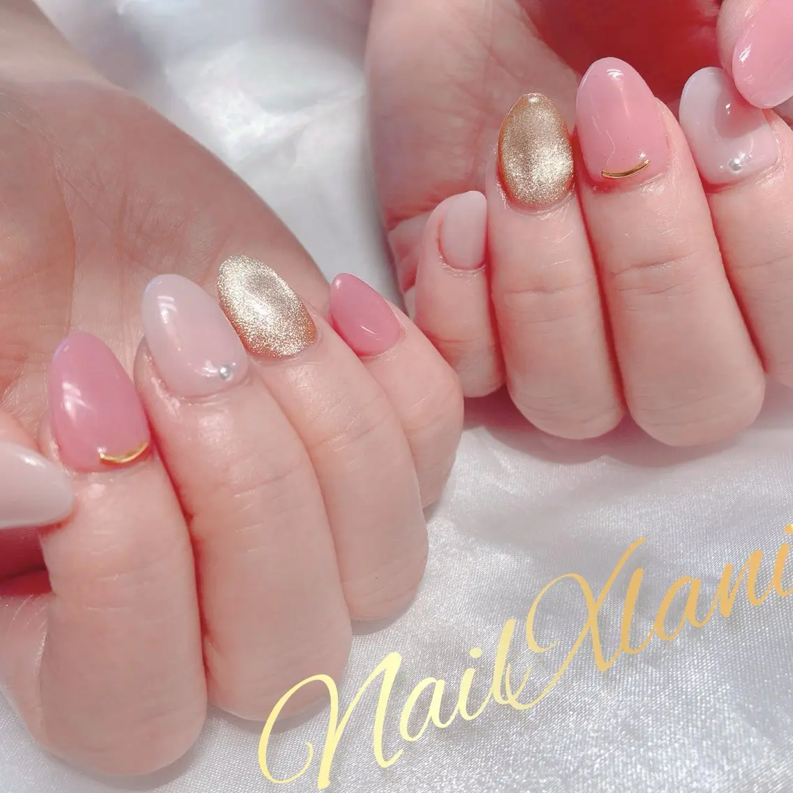 ネイル フットネイル ジェルネイル マグネットネイル パラジェル Nail×Lani 深爪矯正対応◎のネイルデザイン