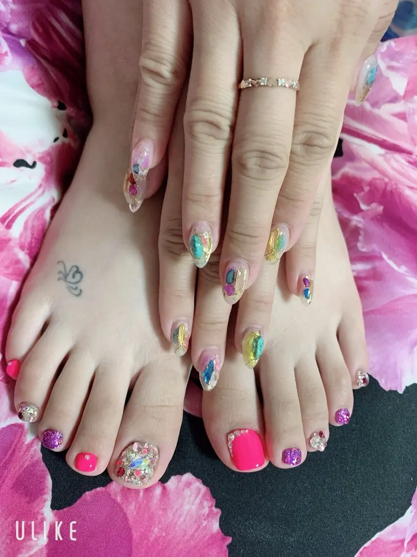 ネイル フットネイル 持ち込み dD.nails 杉戸町ネイルのネイルデザイン