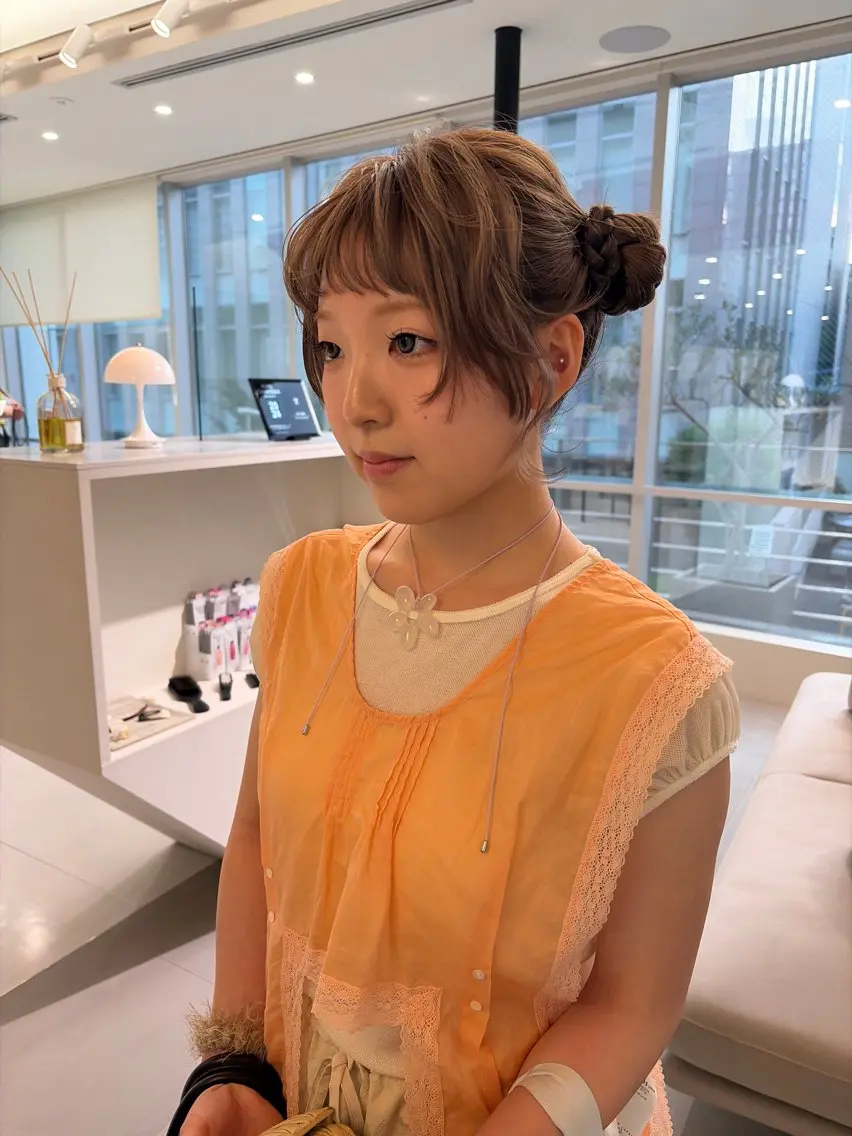 ヘアアレンジ 顔まわりレイヤー🪐 chiakiのヘアスタイル