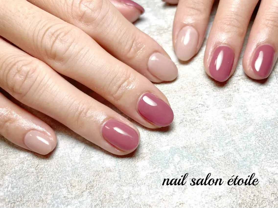 ネイル ワンカラーネイル ピンク シンプルネイル ハンドネイル nail salon étoileのネイルデザイン