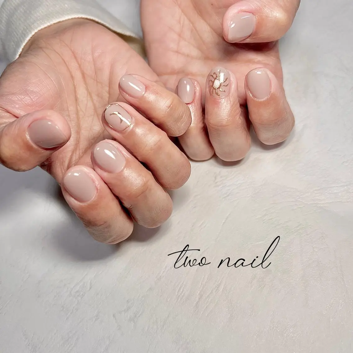 ネイル アートネイル フットネイル ハート ニュアンスネイル ホワイト two nailのネイルデザイン