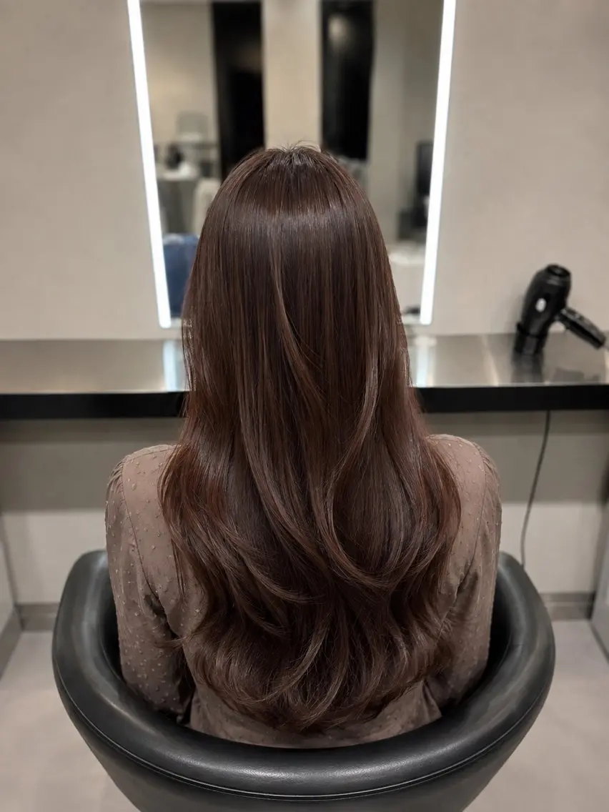 ミディアム カラー ブラウンカラー トリートメント 🌈ウルトワ水素 髪質改善naru🌈のヘアスタイル