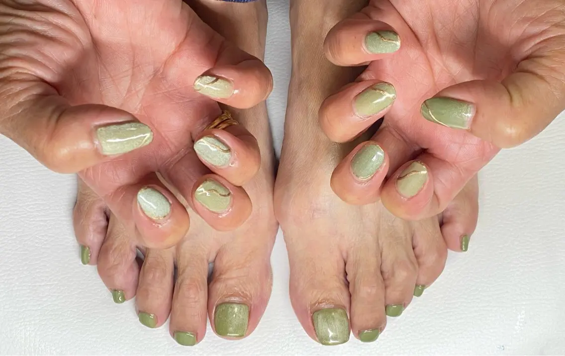 ネイル フットネイル おそろいネイル as A nailのネイルデザイン