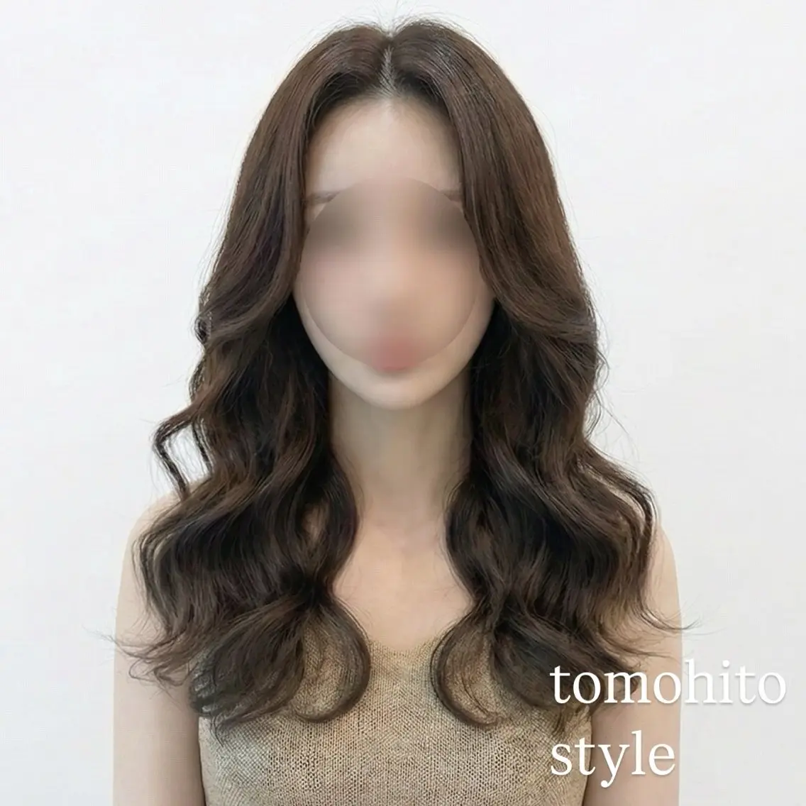 ロング パーマ 表参道根元ボリューム 縮毛矯正＆毛先カールのヘアスタイル