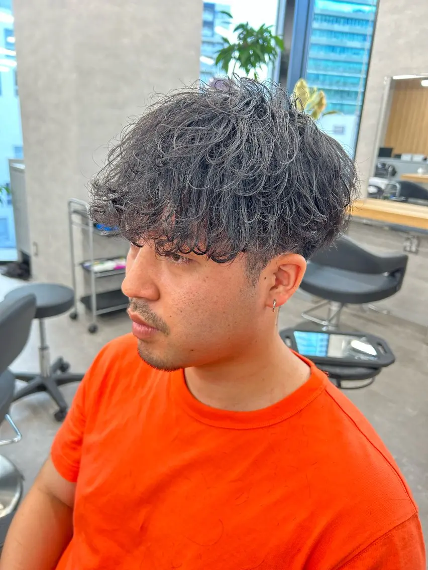 パーマ メンズ カット パーマ トリートメント ヘッドスパ ヘアセット イケメン製造機 🔥上原沙羅🔥のヘアスタイル