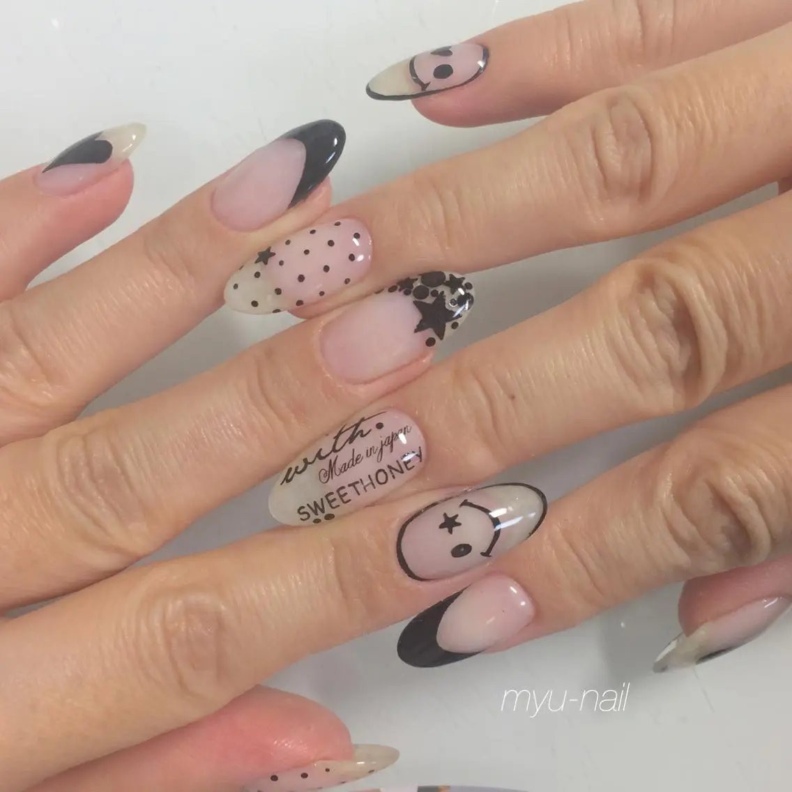 ネイル アートネイル クリアネイル ホームサロン myu-nailのネイルデザイン