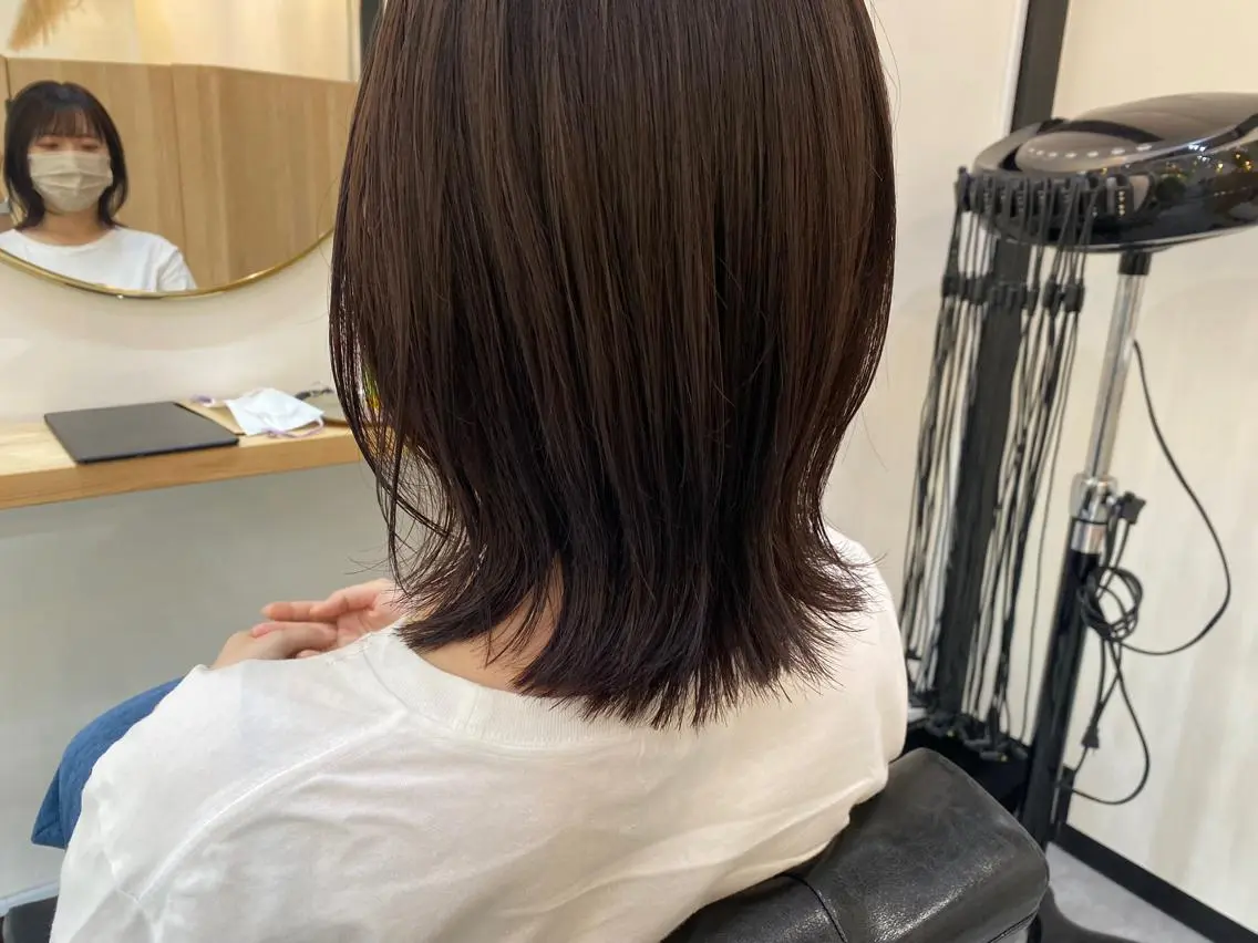 ミディアム カラー イルミナカラー くびれヘア 外ハネヘア CARICIA🌱 masaeのヘアスタイル