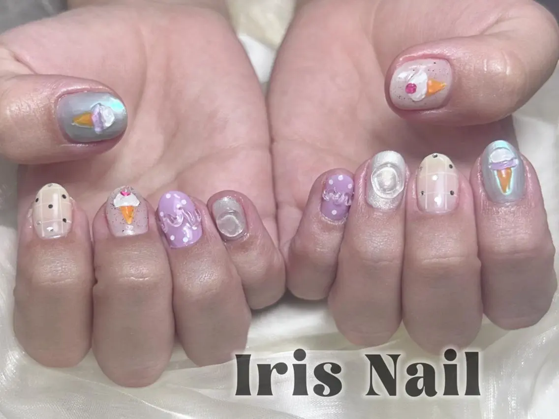 ネイル ハンドネイル ハンドケア 🍒IRIS Nail🌸のネイルデザイン