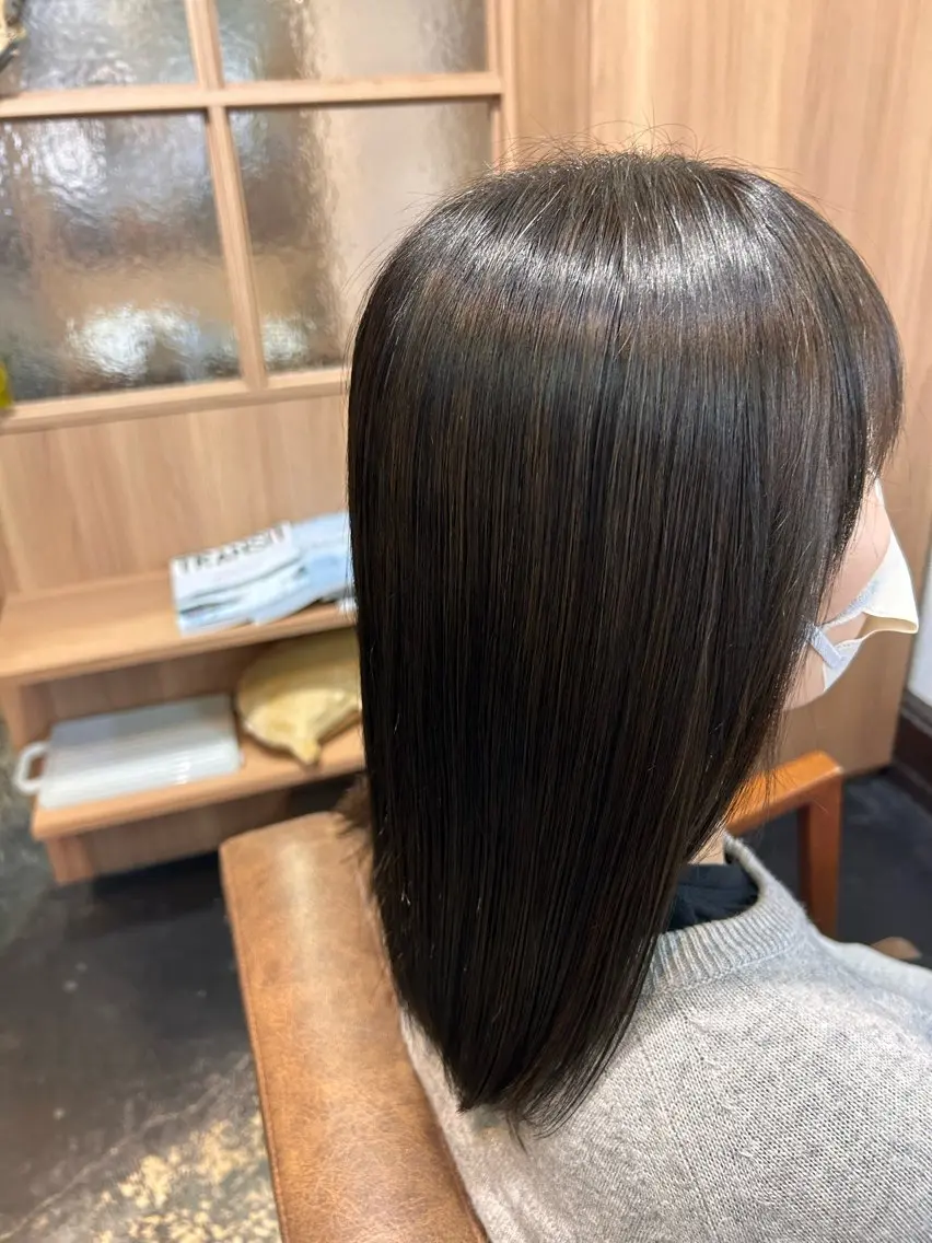 ミディアム カラー カット ヘアカラー トリートメント SAORI 清須のヘアスタイル
