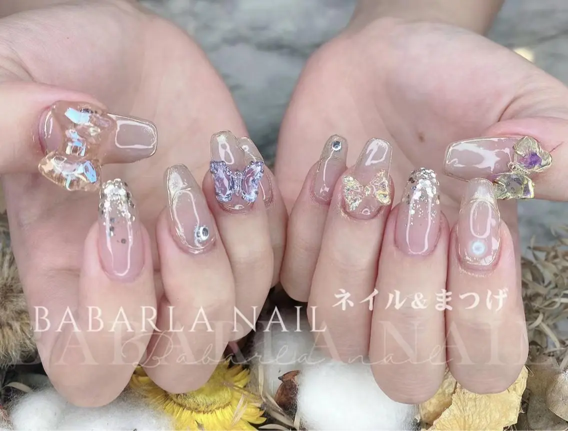 ネイル フレンチネイル ラメ(グリッター) Babarla Nailのネイルデザイン