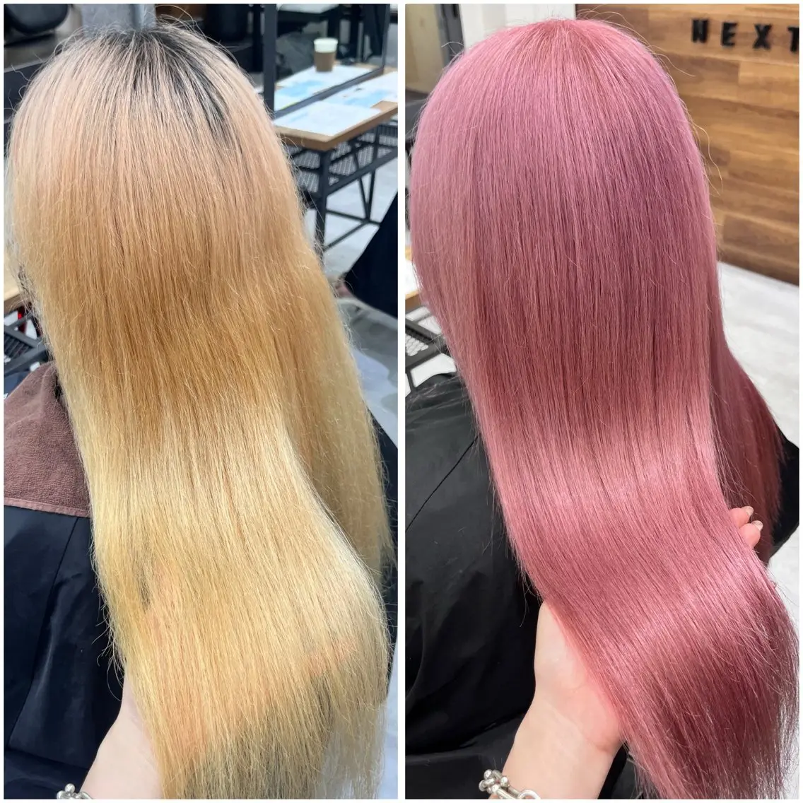 ロング カラー ピンクカラー ヘアカラー トリートメント MAKO ❤️🔥NEXTのヘアスタイル