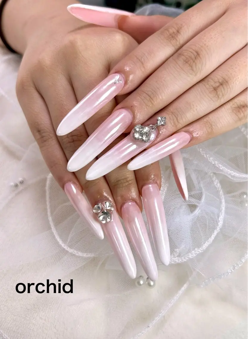 ネイル ハンドネイル orchid ♡オーキッドのネイルデザイン