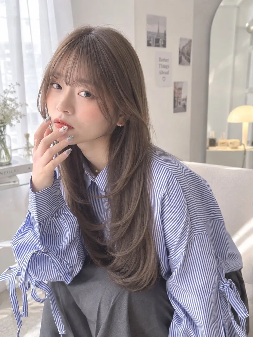 ロング カラー ヘアアレンジ カット ヘアカラー トリートメント 韓国レイヤー/ 💎Tomoya💎のヘアスタイル
