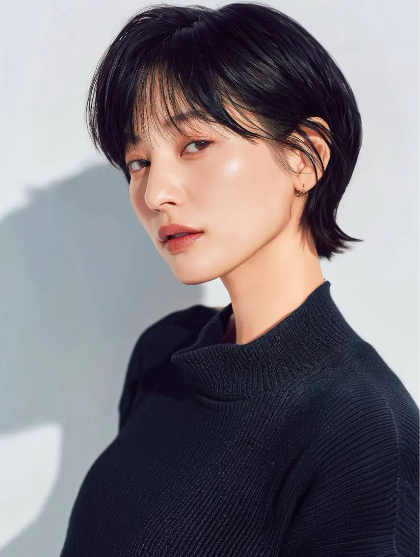 ショート ショートヘア 外ハネヘア LOVEST Rihoのヘアスタイル