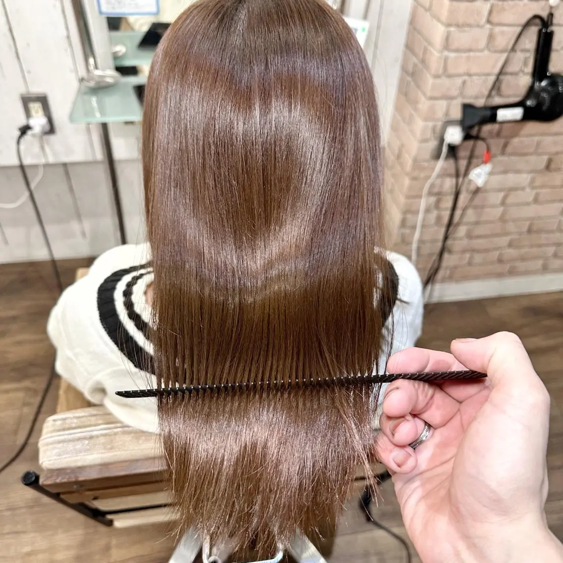 セミロング カラー ヘアアレンジ 池袋髪質改善×レイヤ ー専門MATSUのヘアスタイル