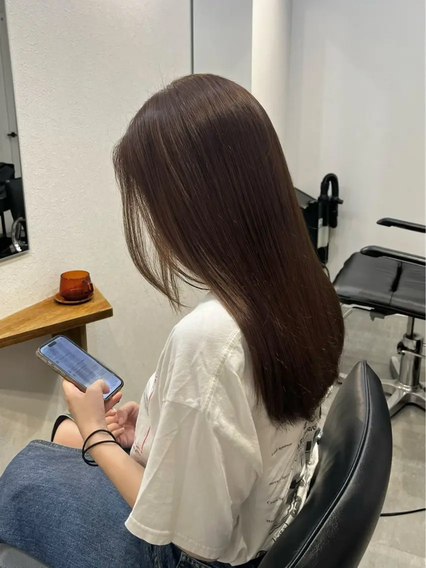 セミロング カラー カット ヘアカラー トリートメント MAYU 💚森下のヘアスタイル
