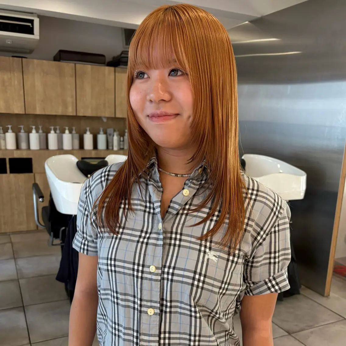ミディアム rin 京都美容室のヘアスタイル