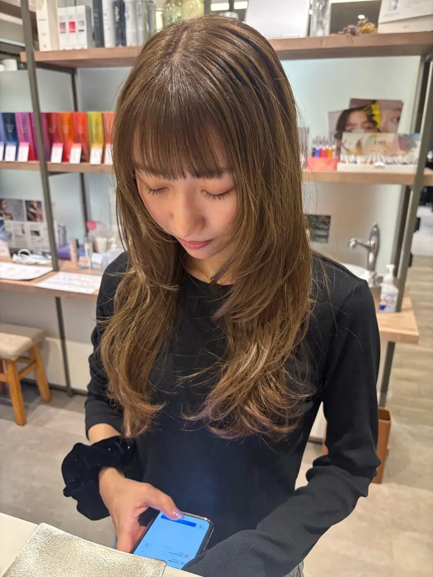 ロング ロングレイヤー レイヤーカット ロング 橋本 士のヘアスタイル