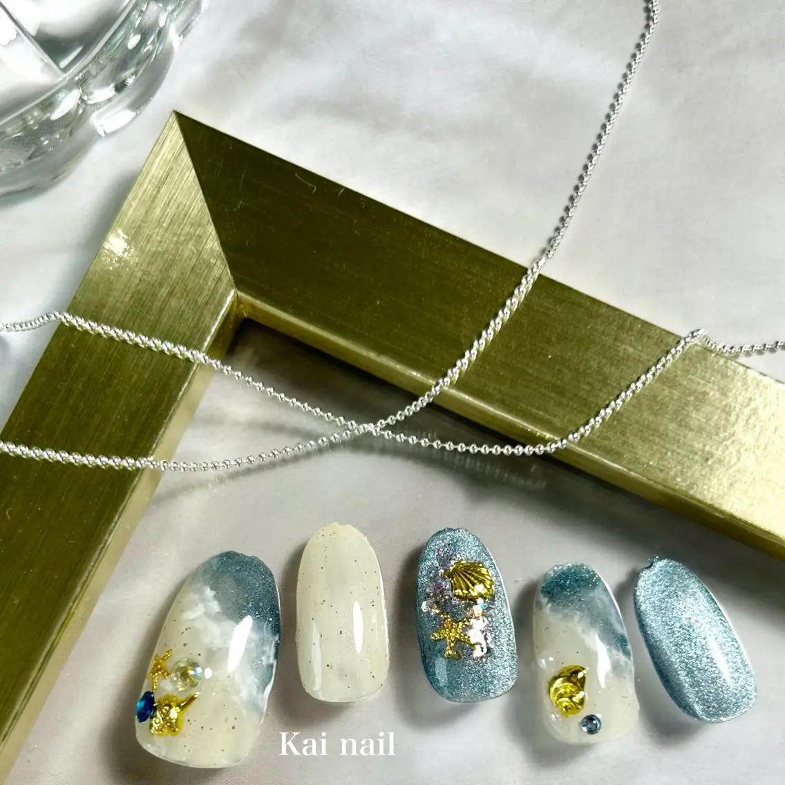 ネイル フレンチネイル ガーリー 韓国ネイル ニュアンスネイル リボン ハンドネイル Kai nail Mayukoのネイルデザイン