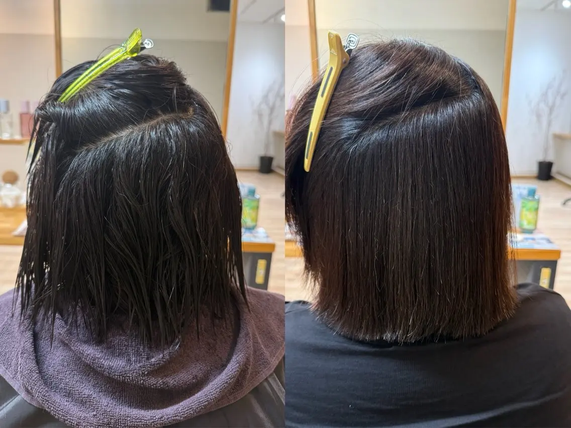 ミディアム カット 縮毛矯正 いまい ひまりのヘアスタイル