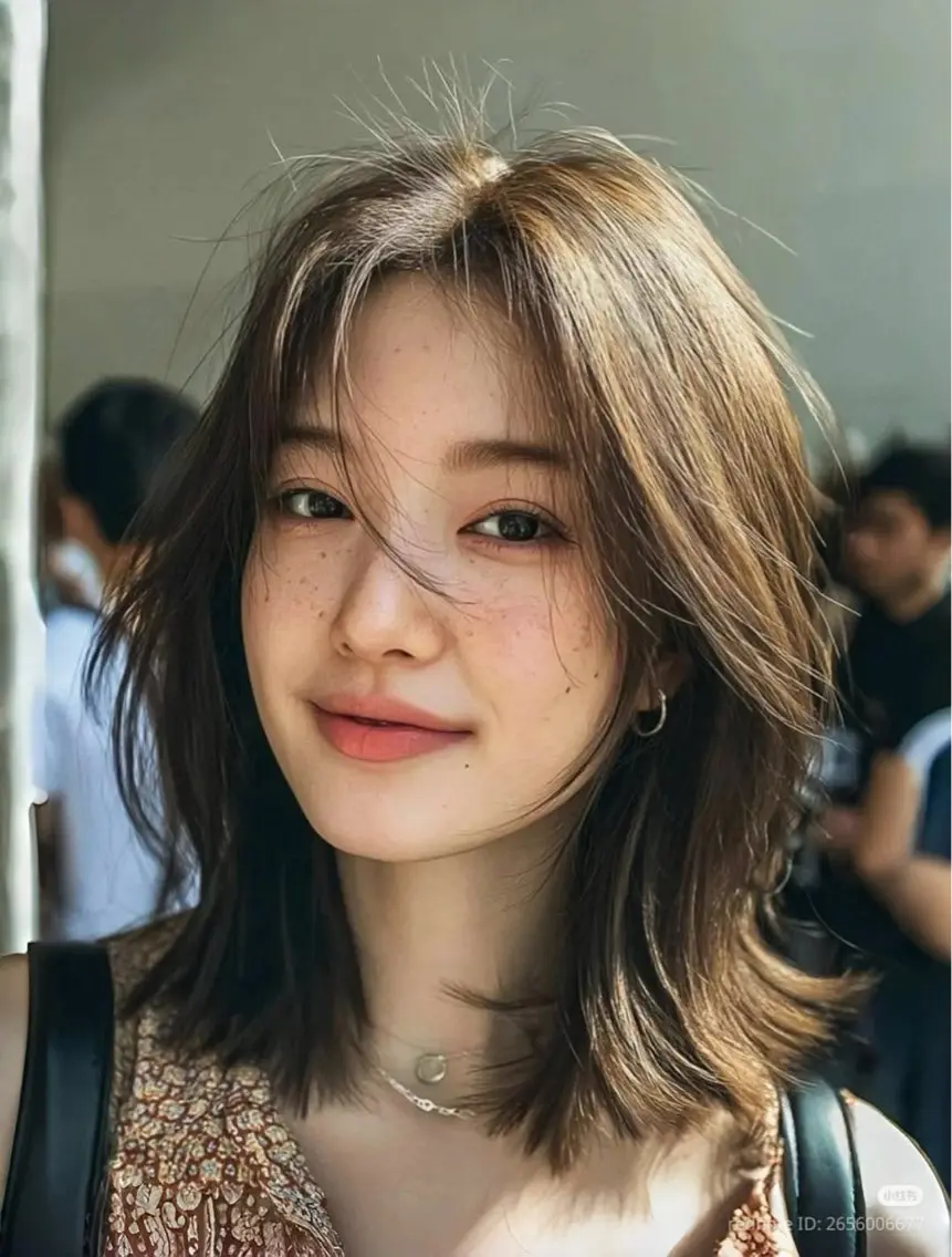 ミディアム 韓国風ヘア レイヤーカット 山本 紗帆のヘアスタイル