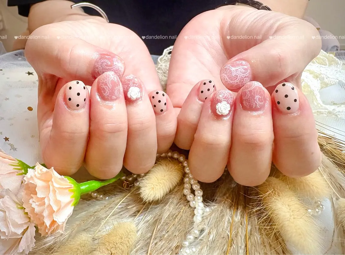 ネイル 持ち込み ワンホンネイル ハンドネイル dandelion nail北千住のネイルデザイン