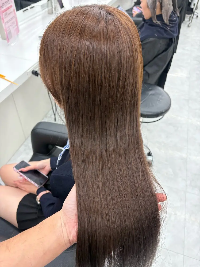 ロング カラー カット ヘアカラー トリートメント ヘッドスパ ヘアセット ♦️暖色/縮毛矯正/ 🫗kazuki♦️のヘアスタイル