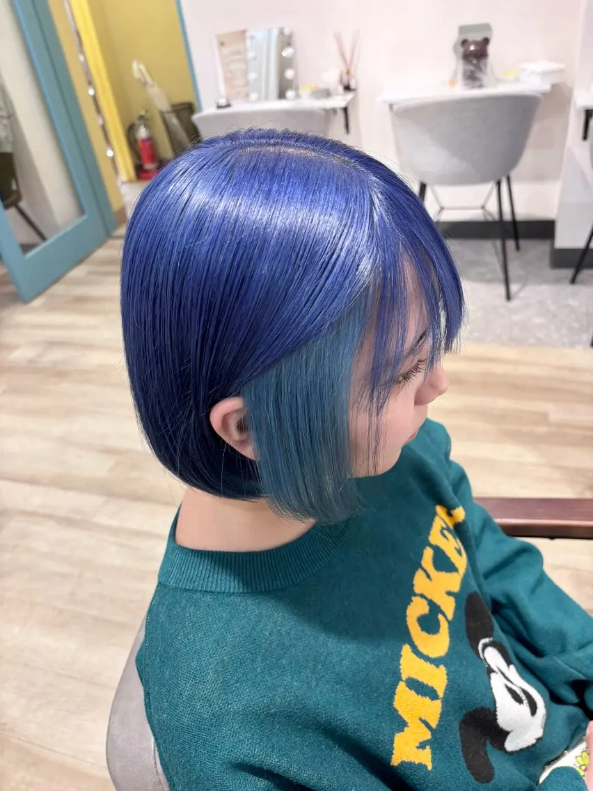 ミディアム カラー ヘアカラー トリートメント ヘッドスパ 【ハイトーン特化】 🦋森山陽向/大宮のヘアスタイル