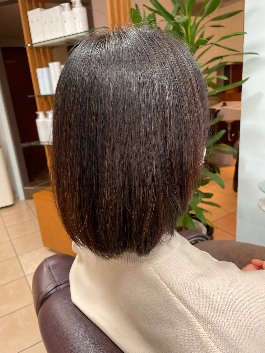 ミディアム ボブ カット ヘアカラー 宗村 嘉哉のヘアスタイル