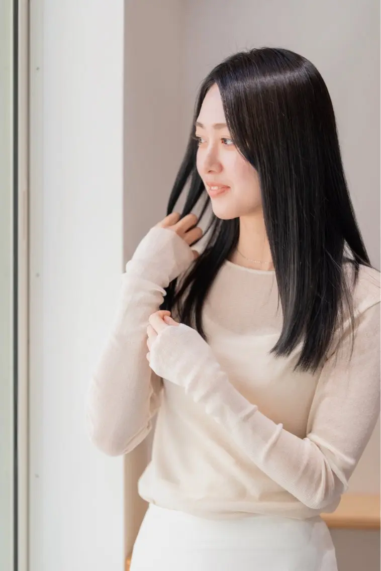 ロング カラー カット ヘアカラー トリートメント h a k u 大倉 卓人のヘアスタイル