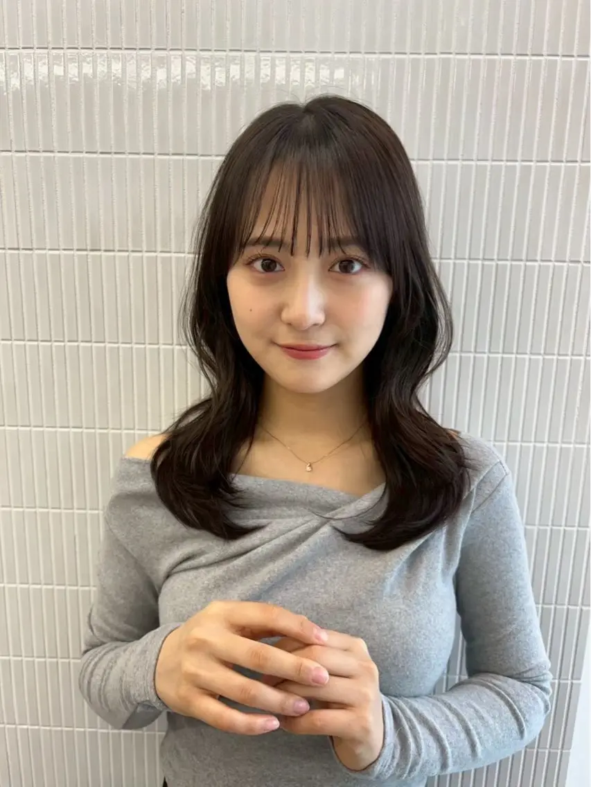 セミロング mizuki /カットモデル募集のヘアスタイル