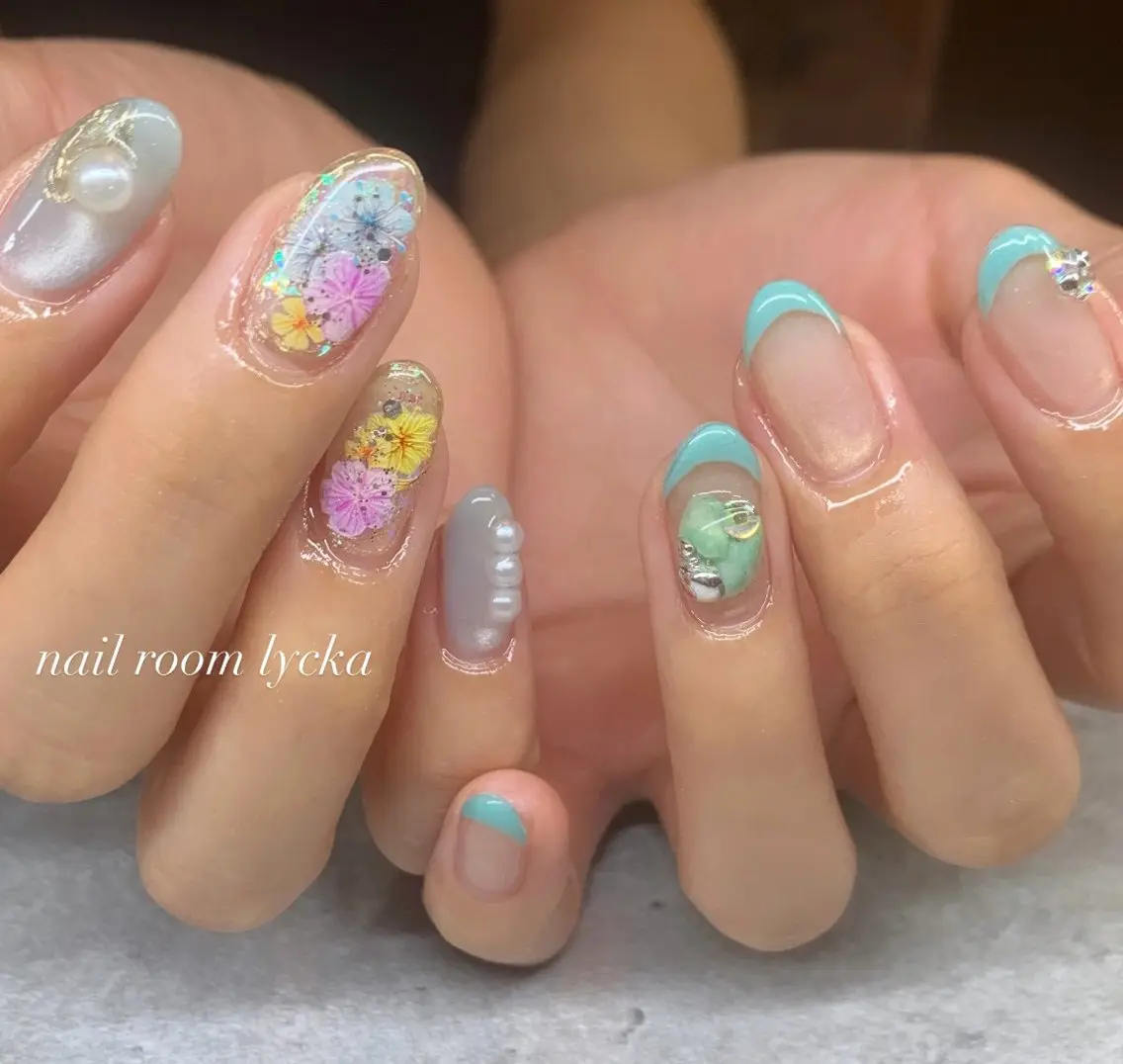 ネイル ネイルルームリッカ 𝐦𝐚𝐲𝐮のネイルデザイン