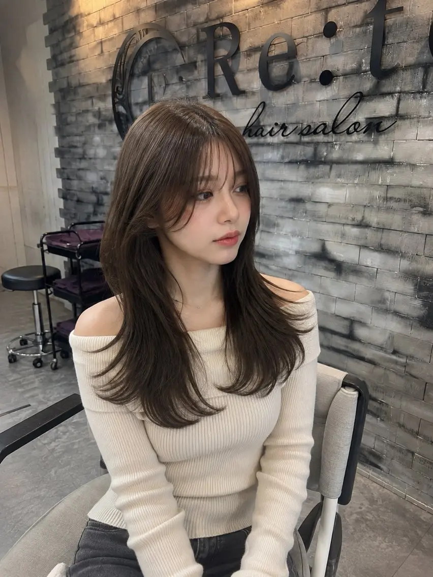 ロング 韓国レイヤー🩶🌙 Ryoseiのヘアスタイル