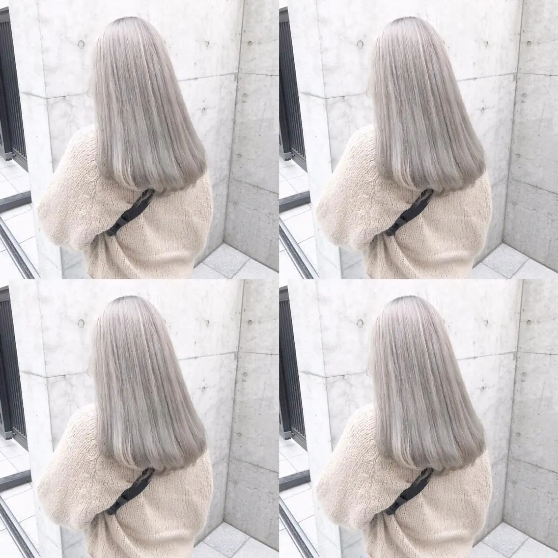 セミロング カラー ヘアカラー トリートメント ヘアセット 韓国レイヤーカット/ 儚げカラーチナツのヘアスタイル