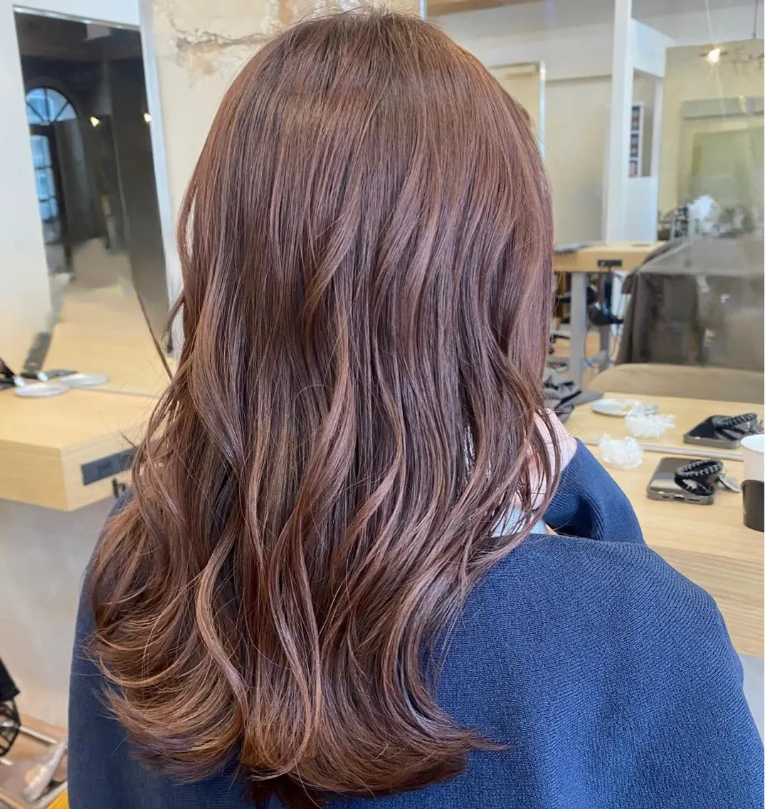 セミロング カラー ラベンダーカラー ピンクカラー マンツーマン 美容師💚コウブチのヘアスタイル