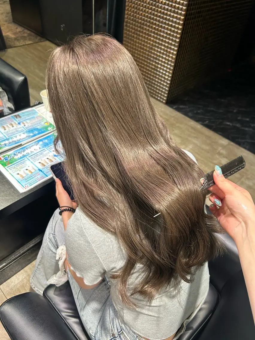 ロング ヘアカラー トリートメント ishizuka toaのヘアスタイル