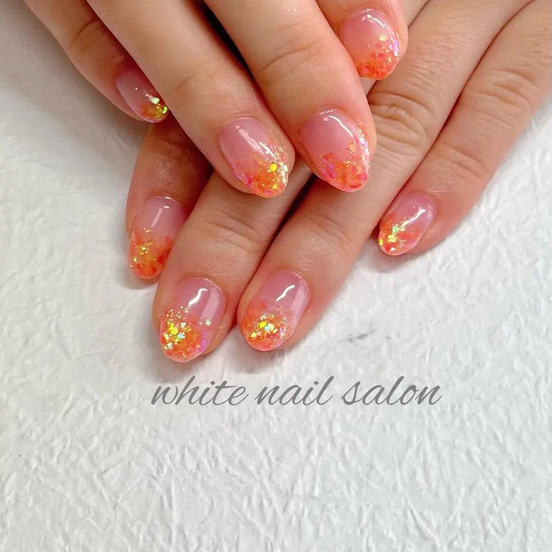 ネイル フットネイル ジェルネイル ハードジェル ラメ(グリッター) 持ち込み white nail salonのネイルデザイン