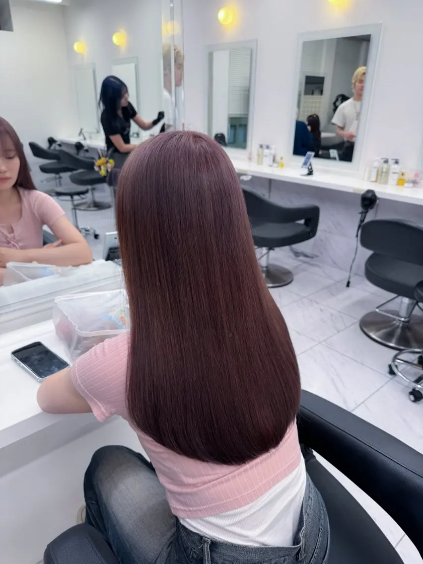 セミロング カラー ヘアアレンジ Over hair_ misakiのヘアスタイル