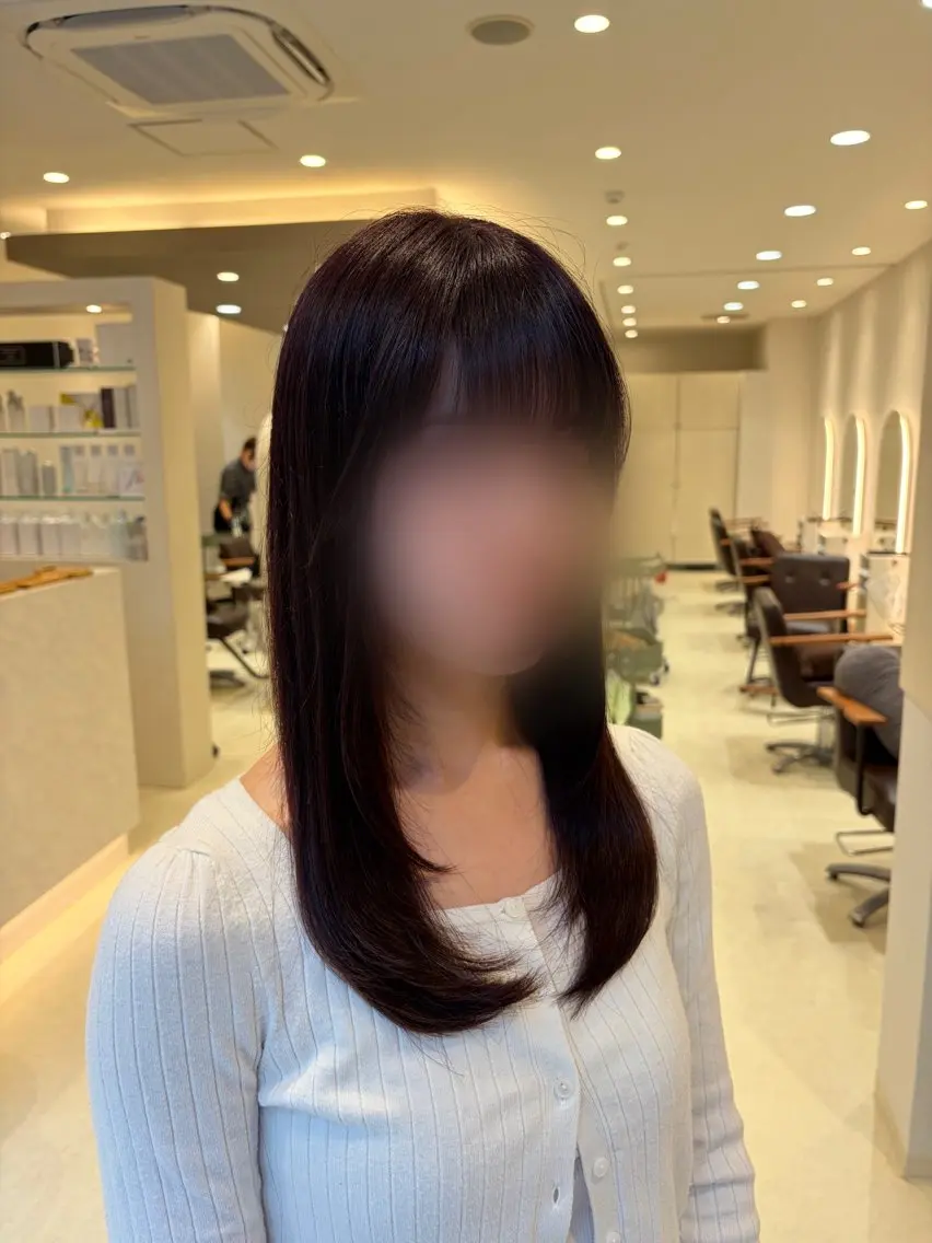 ロング レイヤーカット サイドバング VISAGE dio /みゆのヘアスタイル