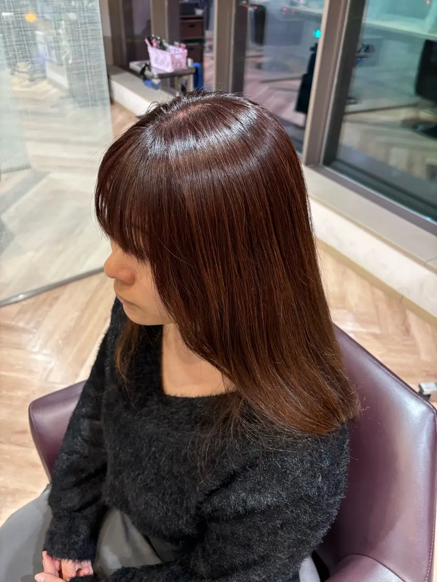 セミロング 艶カラー💞 amiのヘアスタイル