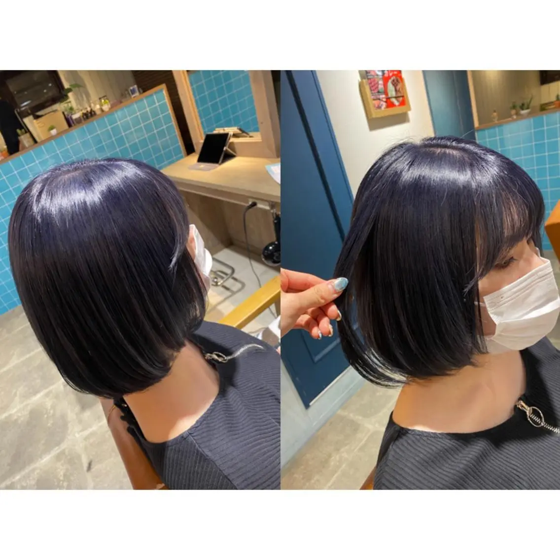カラー ブリーチ カット ヘアカラー 🩵盛れる顔周りヘア EMI🩵のヘアスタイル