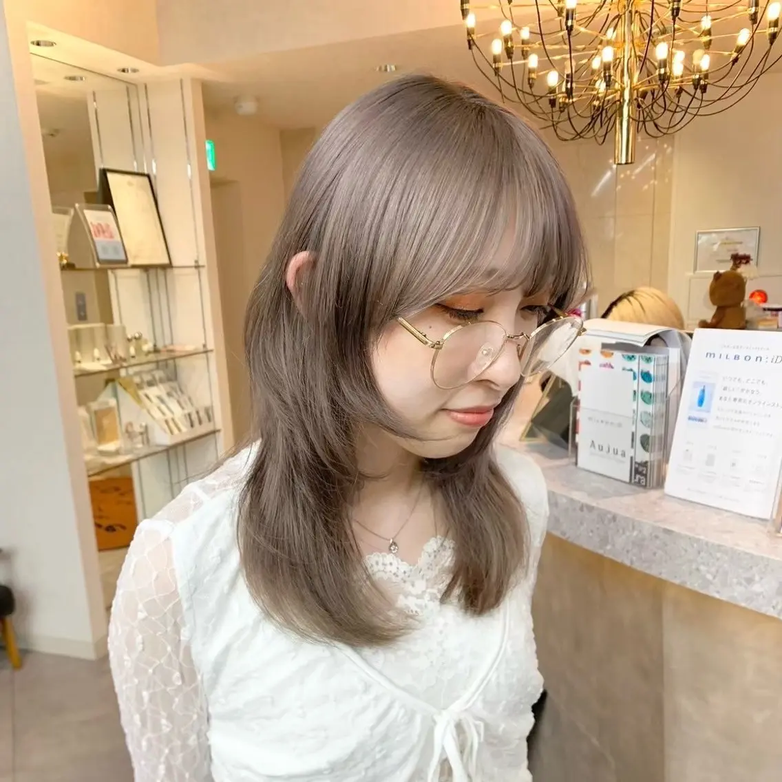 ロング カラー ヘアアレンジ カット ヘアカラー トリートメント 韓国×艶髪 さきのヘアスタイル