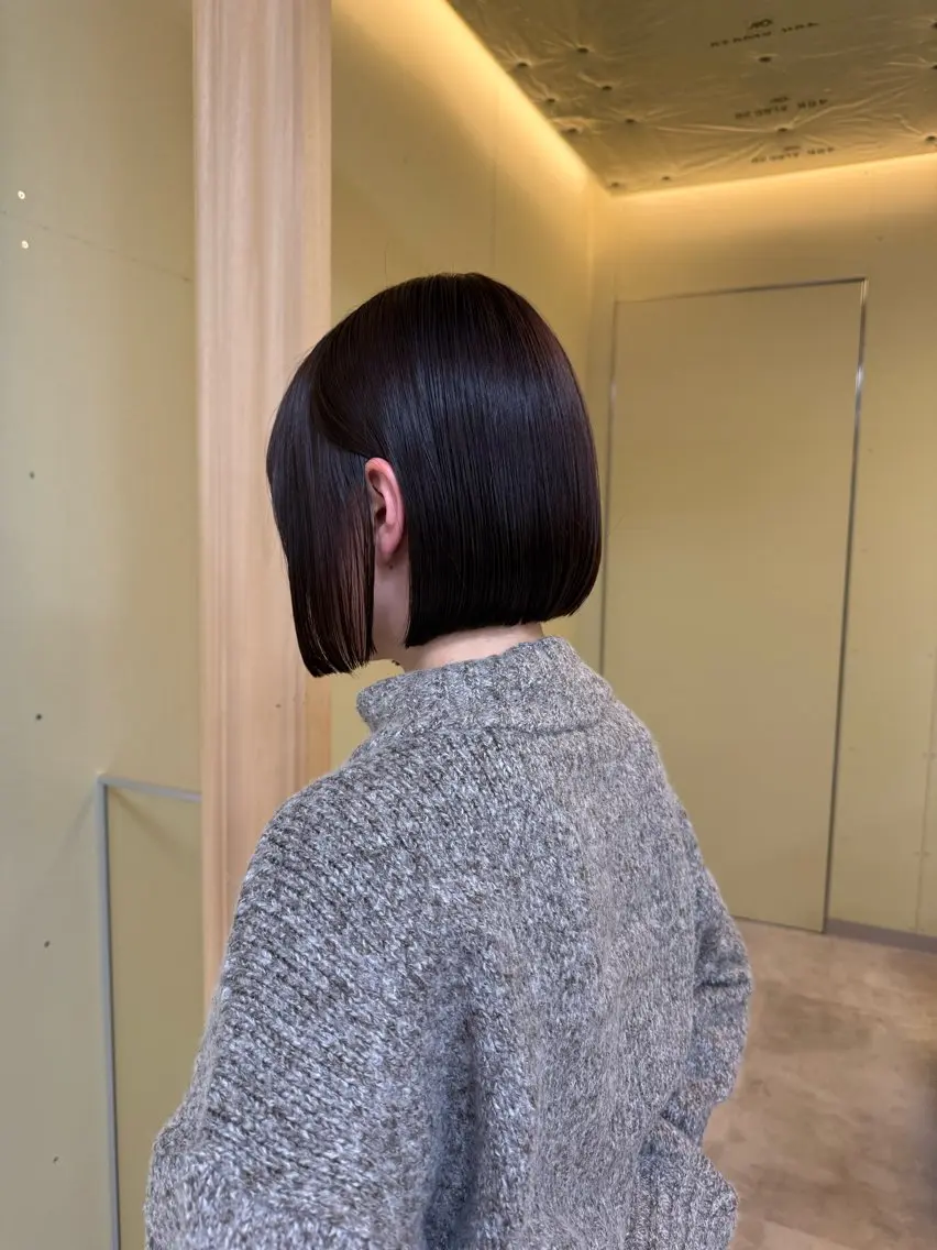 ショート カラー カット ヘアカラー トリートメント 伶風/ ボブのヘアスタイル