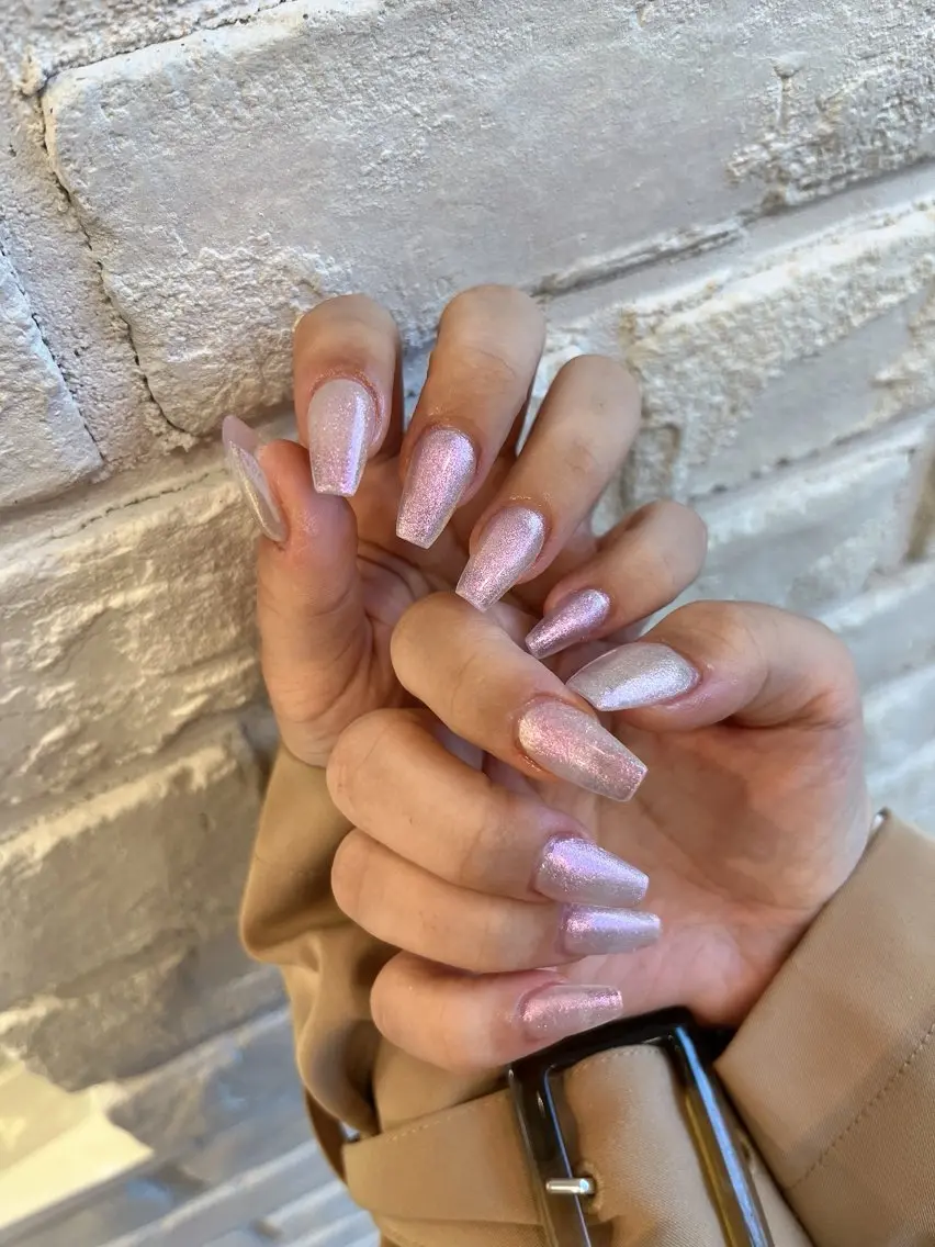 ネイル オーロラネイル スカルプネイル 冬ネイル ❀pom nail❀ aya.のネイルデザイン