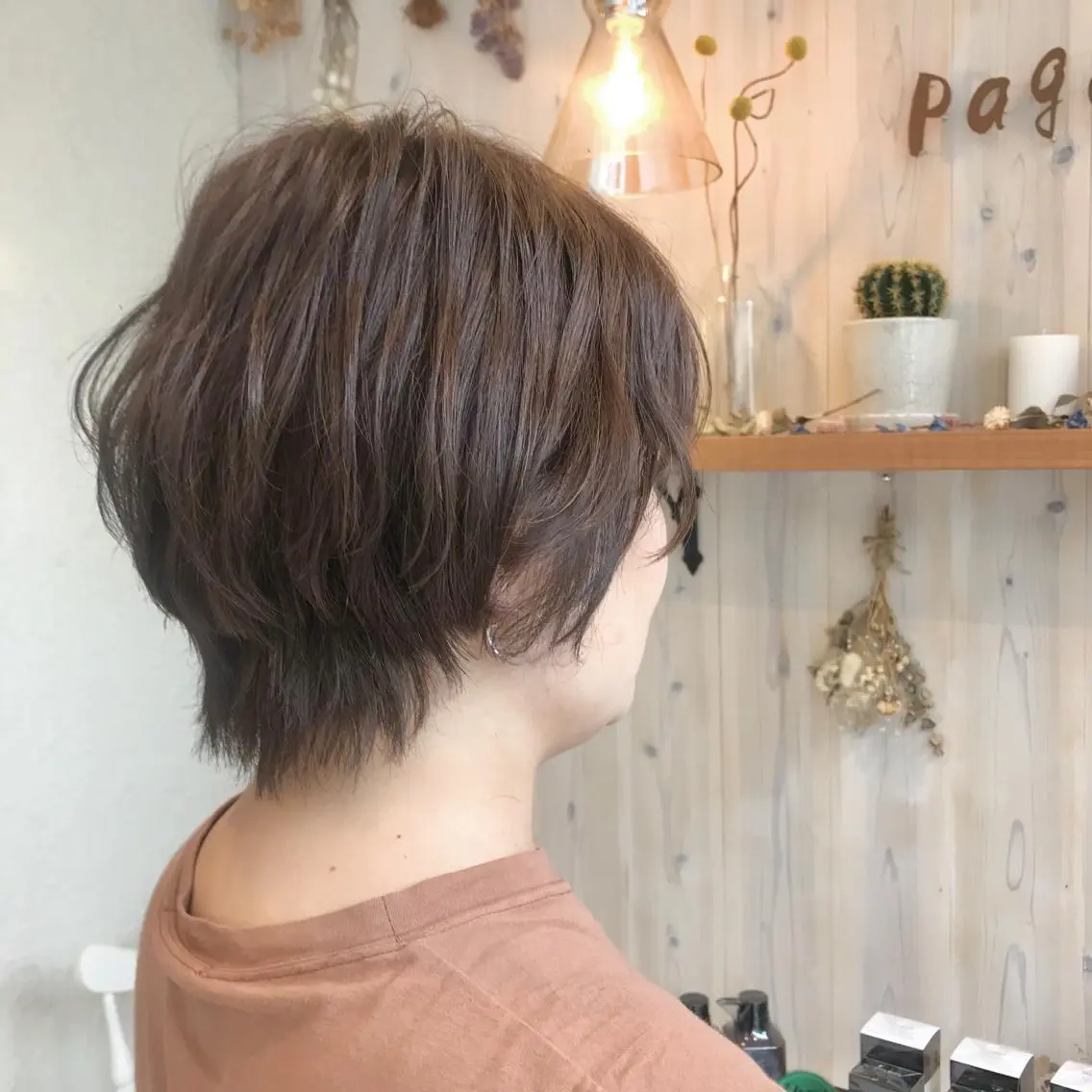 ショート カラー アッシュ ウルフカット 透明感カラー/ 寺田千雅子のヘアスタイル