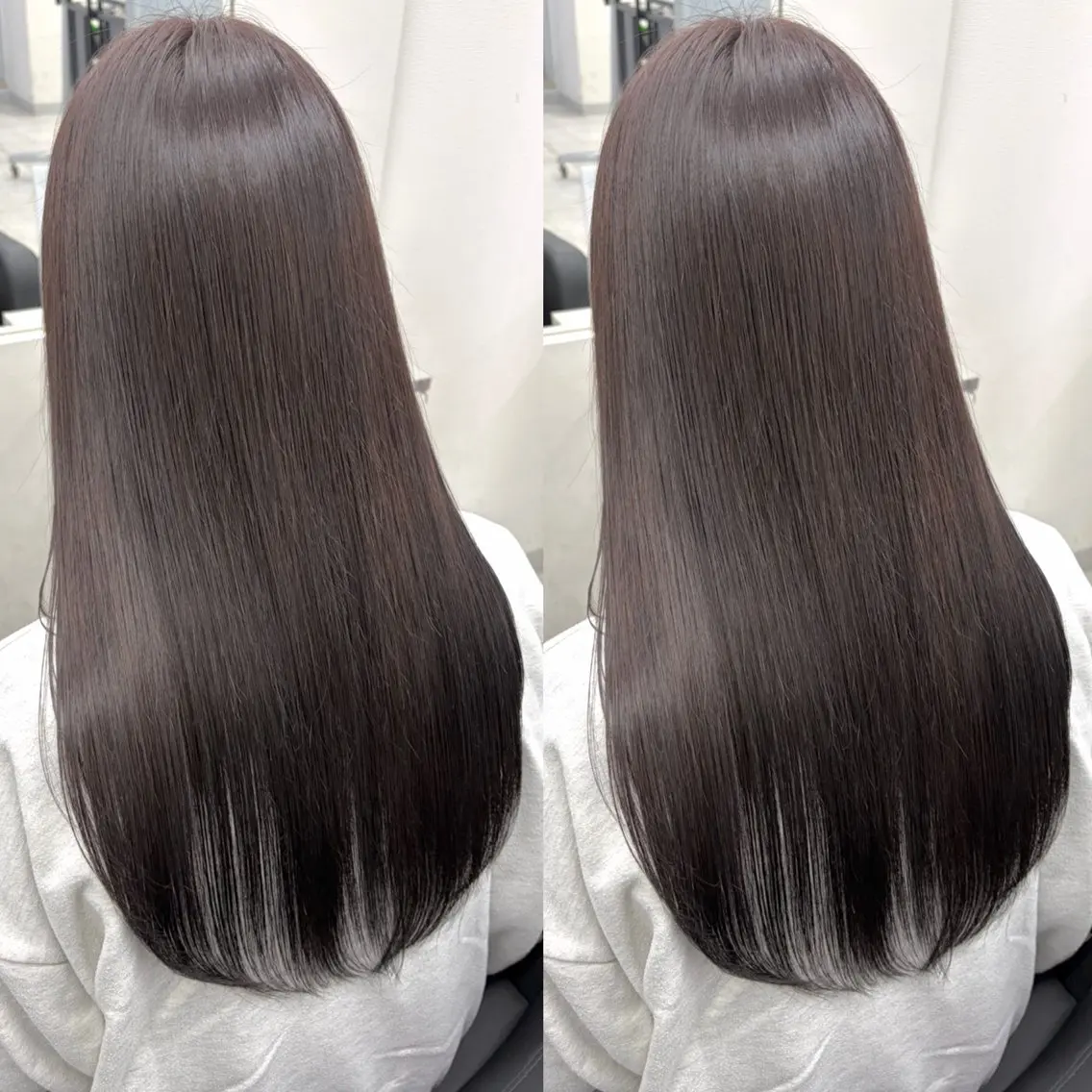 ロング カット ヘアカラー トリートメント 透明感カラー🪿🤍 顔まわりカットのヘアスタイル