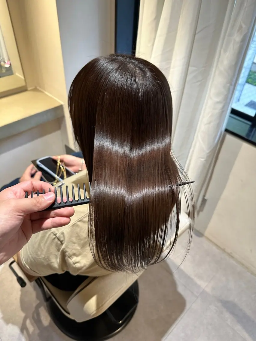 セミロング 縮毛矯正 トリートメント 必ず笑顔で帰っていた だきます!安田祐貴のヘアスタイル